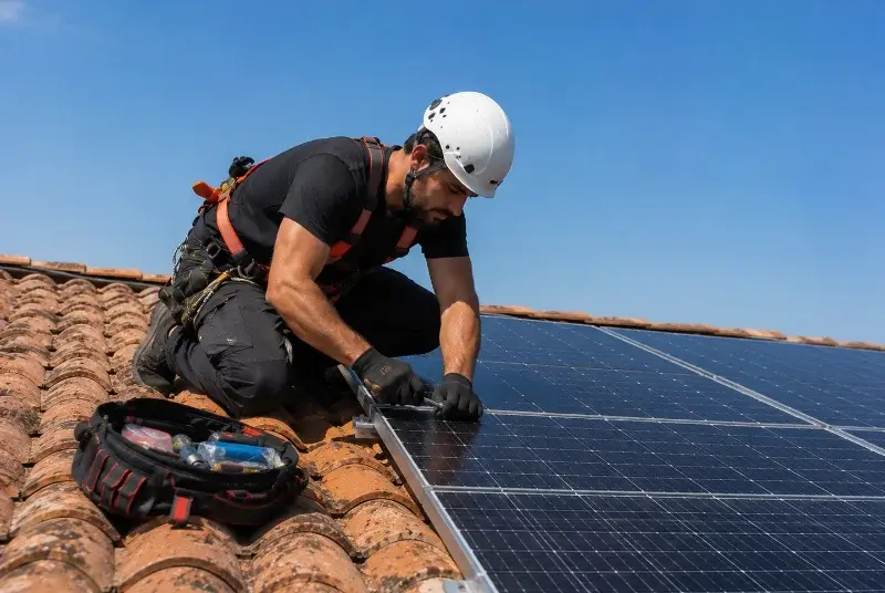 Maintenance et monitoring de panneaux solaires à Larré
